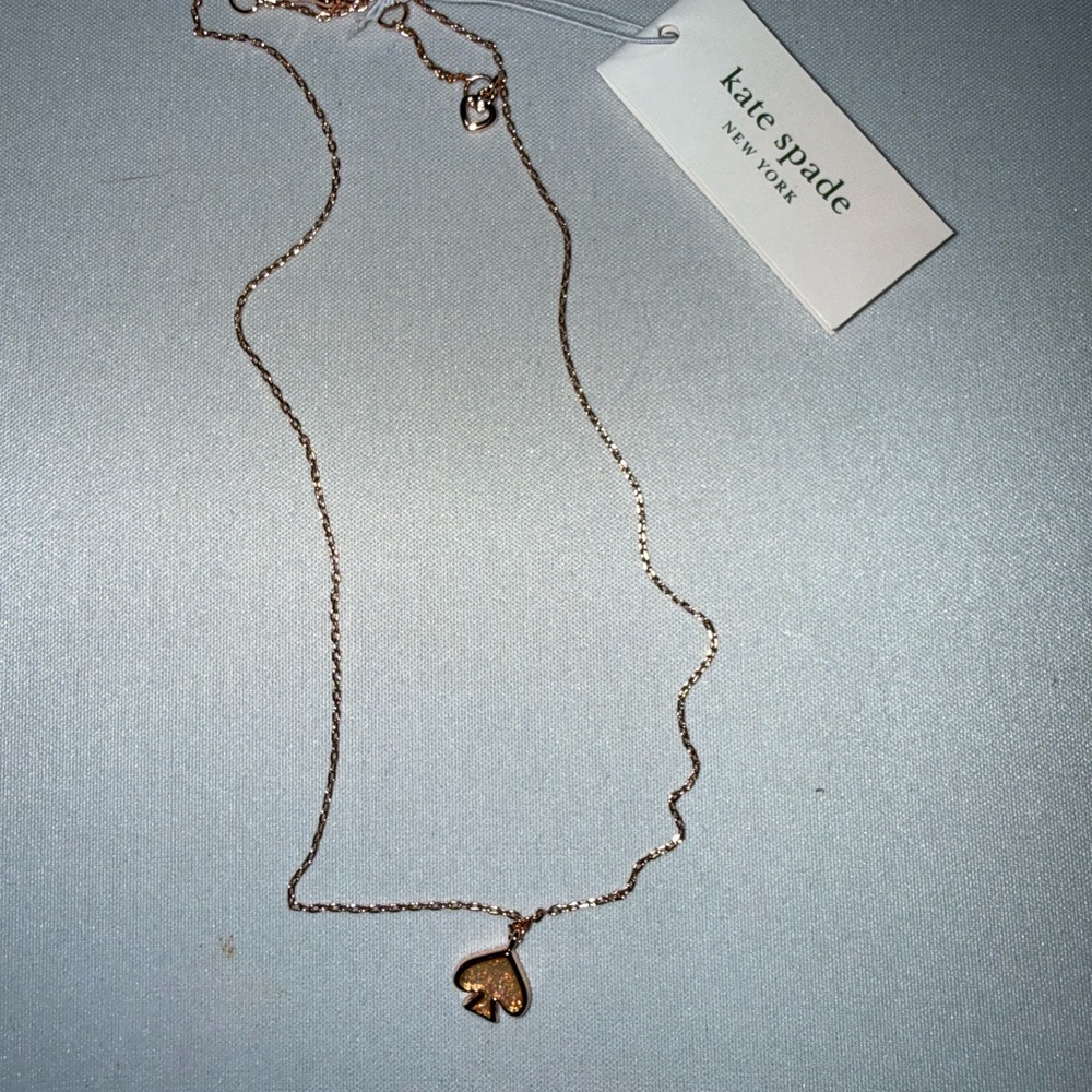 Kate Spade Rose Gold Spade Necklace